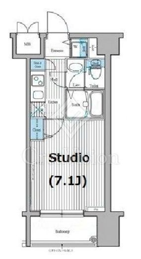 ガラ・ステーション岩本町North　1006号室　間取り