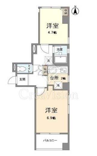 ユニティ　502号室　間取り