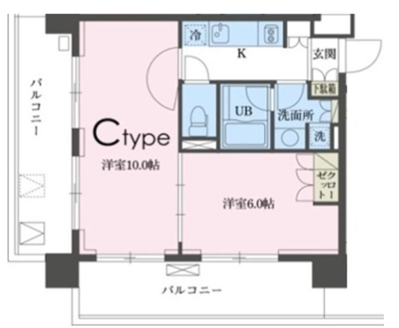 ガレリア東新宿　304号室　間取り