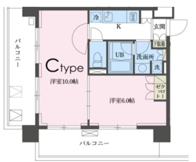 ガレリア東新宿　904号室　間取り