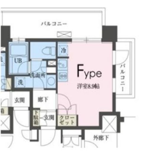ガレリア東新宿　1201号室　間取り