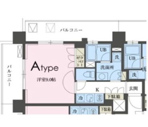 ガレリア東新宿　1302号室　間取り