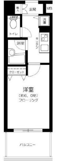 アヴァンツァーレ新宿ピアチェーレ　206号室　間取り