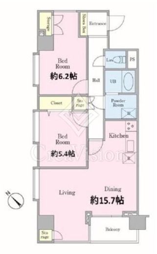 T’s garden八丁堀　204号室　間取り