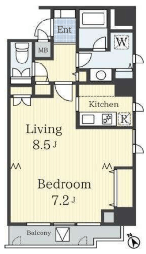 白金アネックス　802号室　間取り