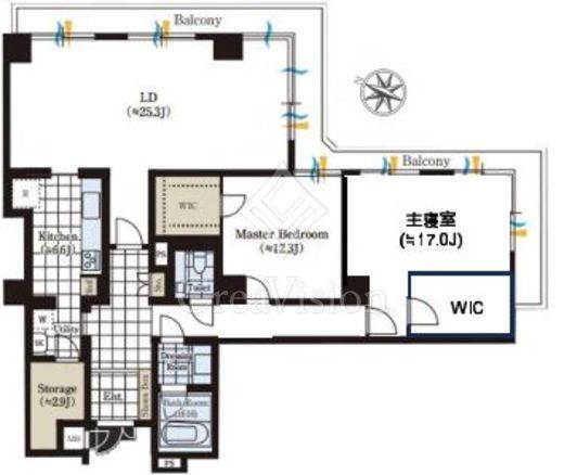 ドムス元麻布　2F2号室　間取り