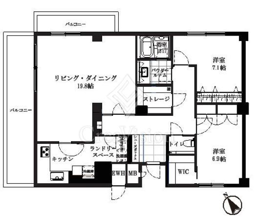 麻布ホームズ　405号室　間取り