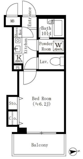 コアロート西早稲田　204号室　間取り