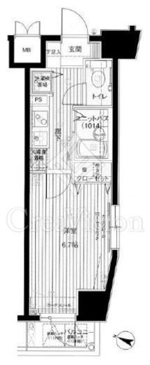 メインステージ西麻布Ⅱ　901号室　間取り