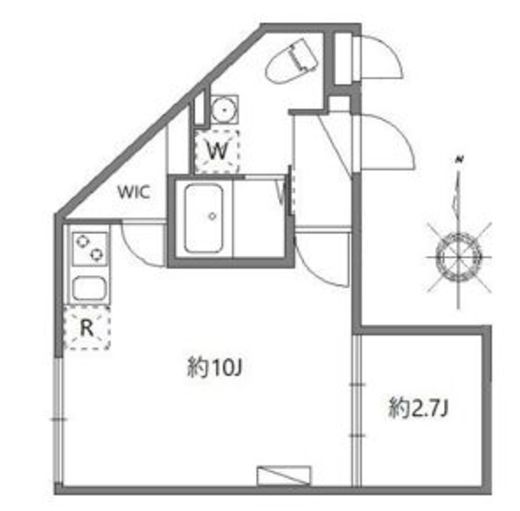 ソラシアレジデンス早稲田　401号室　間取り