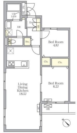 メゾンカルム中落合South　307号室　間取り