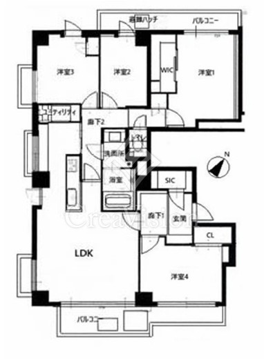 GSハイム南青山　2F1号室　間取り