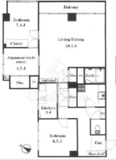 ドミール五番町　2-114号室　間取り