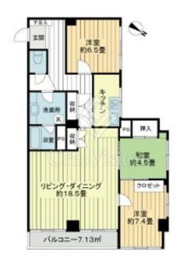 ドミール五番町　2114号室　間取り