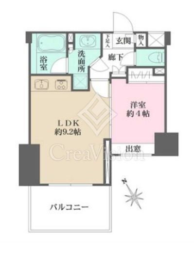 藤和シティホームズ芝浦　1102号室　間取り