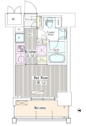 アイスイート東中野　903号室　間取り
