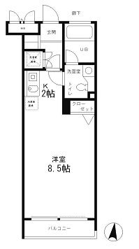 レジディア笹塚　507号室　間取り