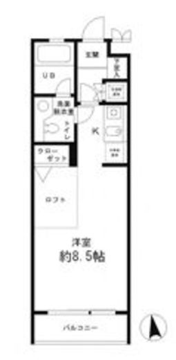 レジディア笹塚　104号室　間取り