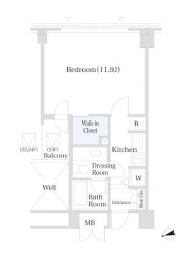 アクロスシティ中野坂上ハイツ　2103号室　間取り