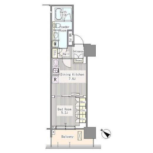 ユニゾンタワー　803号室　間取り