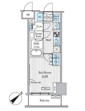 セリオ落合東中野　403号室　間取り
