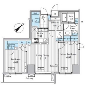 セリオ落合東中野　501号室　間取り