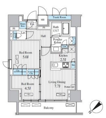 セリオ落合東中野　809号室　間取り