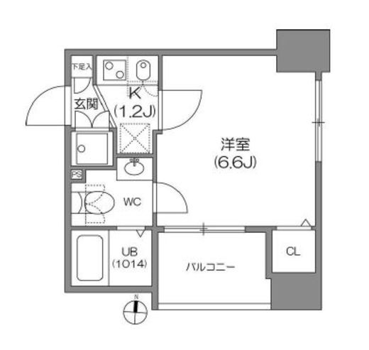 アジールコート中野坂上　604号室　間取り