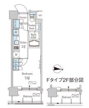 パークアクシス東高円寺　507号室　間取り
