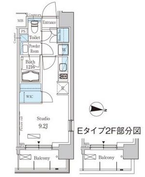 パークアクシス東高円寺　608号室　間取り