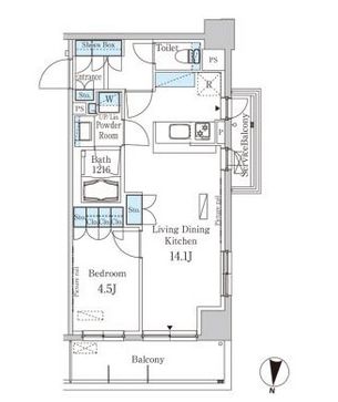 パークアクシス東高円寺　610号室　間取り