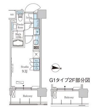 パークアクシス東高円寺　706号室　間取り
