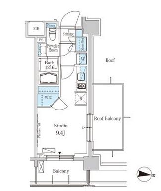 パークアクシス東高円寺　904号室　間取り
