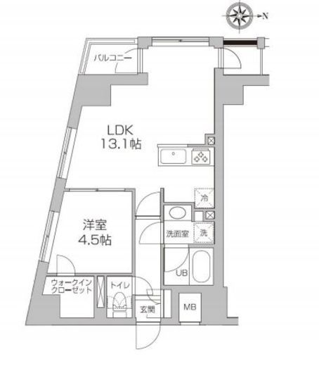 レジディア高円寺　601号室　間取り
