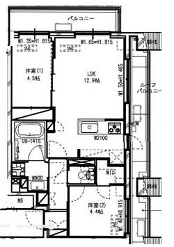 レジディア高円寺　704号室　間取り