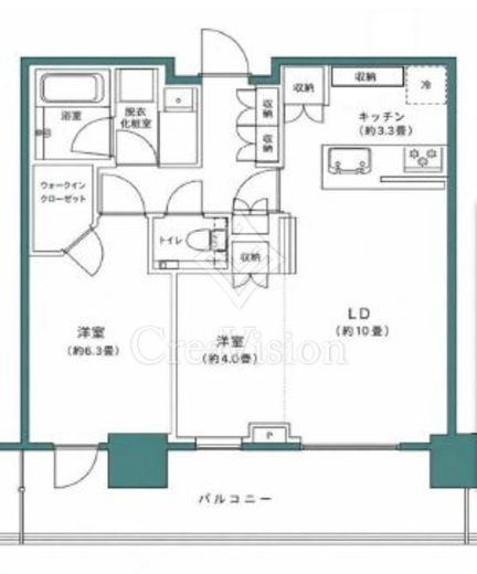 クラッシィタワー東中野　1903号室　間取り