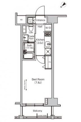 プラウドフラット東中野　302号室　間取り