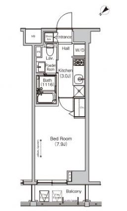 プラウドフラット東中野　504号室　間取り