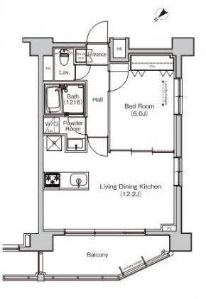プラウドフラット東中野　803号室　間取り