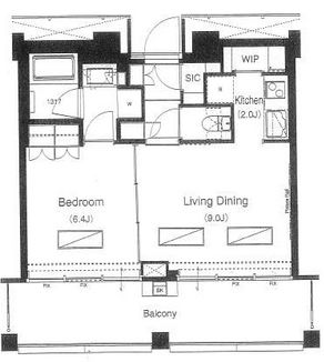 ブリリアイスト中野セントラルパーク　304号室　間取り