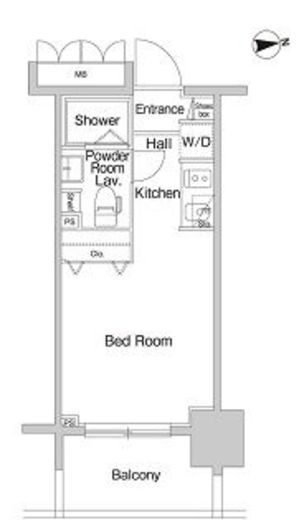 プライムアーバン神楽坂　712号室　間取り