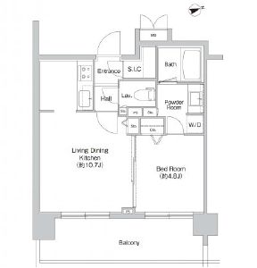 プライムアーバン神楽坂　906号室　間取り
