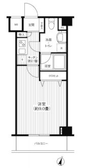 グランハイツ東中野　209号室　間取り