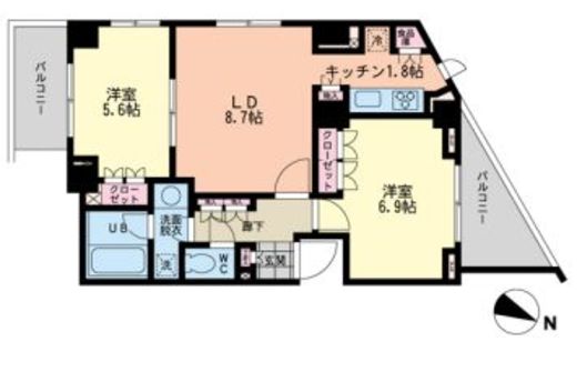 エスティメゾン哲学堂　401号室　間取り