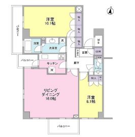 K's新中野　1201号室　間取り
