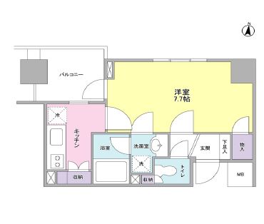 K's新中野　906号室　間取り