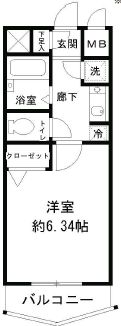 レジディア新中野　402号室　間取り
