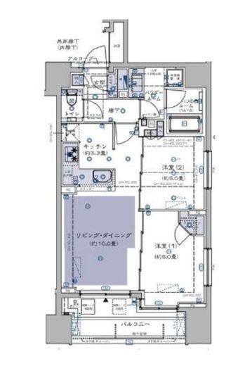 ミリアレジデンス中野坂上　302号室　間取り
