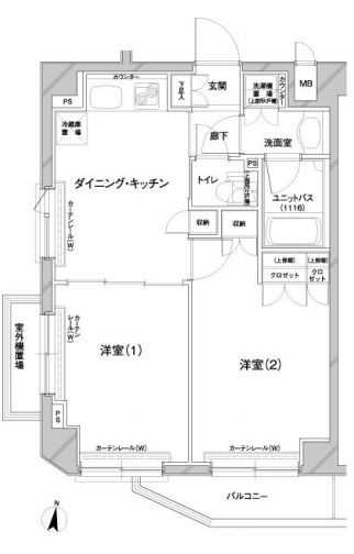 ルーブル中野本町　301号室　間取り