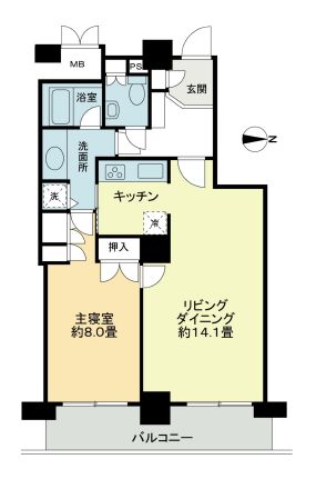 サンクォーレタワー　1307号室　間取り